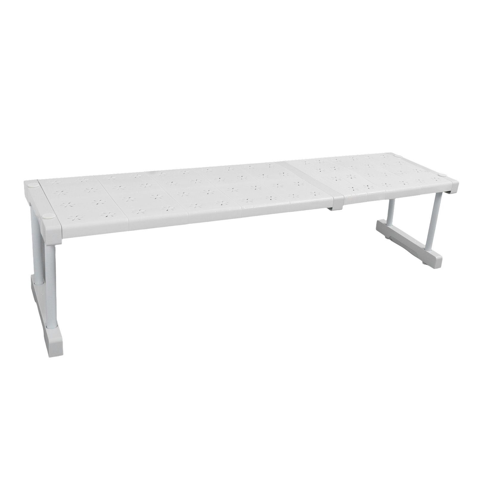 Expandable Closet Shelf Organizer Adjustable Space Saving Wardrobe Sink Tension Shelf 24cm Width 22cm Height Length 67 to 88cm/26.4 to 34.6in — image 4