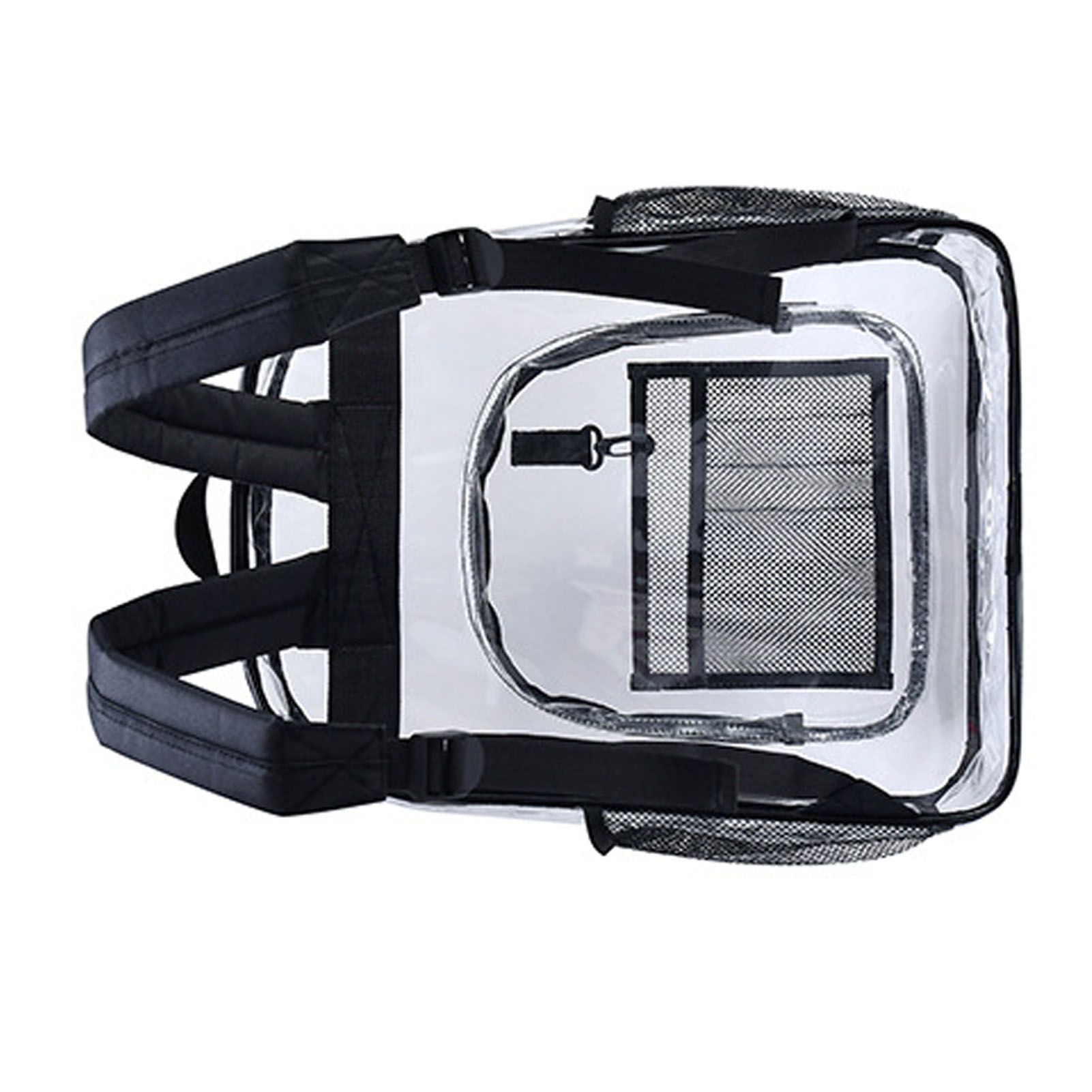 Laptop Backpack School Bags Black Transparent PVC Waterproof Large Capacity for School College Student 36 × 28 × 12cm — image 4