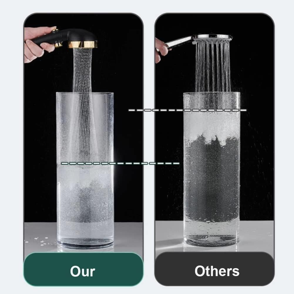 High Pressure Upgrade Shower Head 3 Modes Handheld Adjustable Water Saving ShowerHead Pressurized Spray Nozzle — image 2