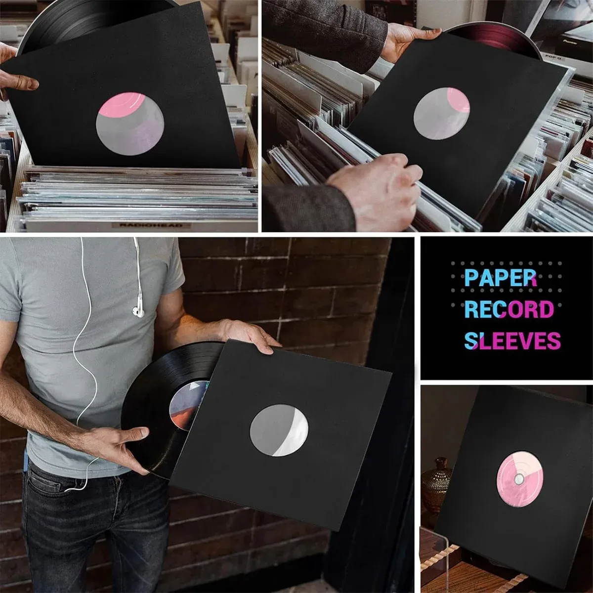 10PCS 12in LP Vinyl Record Storage Bag Clear Dustproof Moisture Resistant — image 4