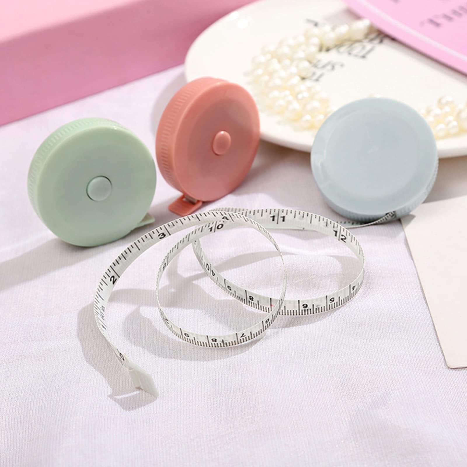 3 Packs Retractable Tape Measure Premium Sewing Tape Double Scale Vinyl Ruler for Weight Loss Medical Tailor Fabric Cloth โ image 3