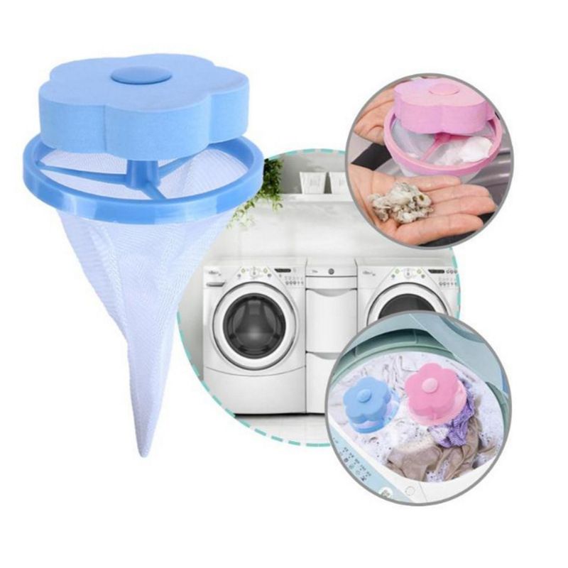 2 Pieces Reusable Washing Machine Lint Catcher Household Washing Machine Lint Mesh Bag Hair Filter Net Pouch Washer โ image 2