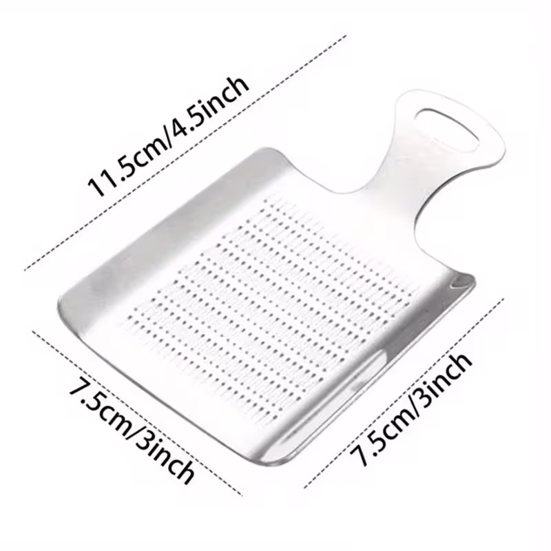 Compact Stainless Steel Grater, Mirror-Polished Grinder for Garlic, Ginger, Nutmeg, Wasabi and Chocolate — image 3