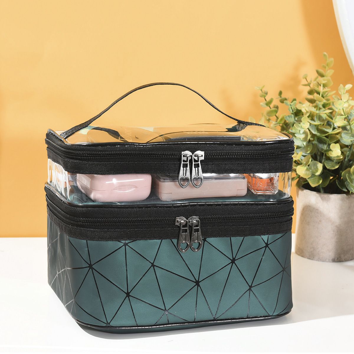 Travel Bag Essentials,Large Train Travel Toiletry Bag for Women Girls Gifts,Cosmetics Bag Case Storage,Travel Size Toiletries — image 2