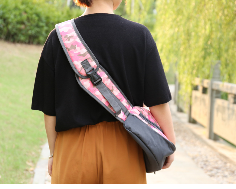 Size L Pink Lightweight Single Shoulder Pet Sling Bag - Stylish Durable Oxford Fabric Carrier — image 4