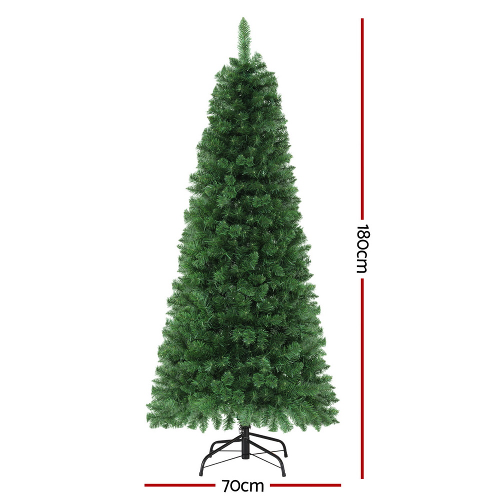 Jingle Jollys 1.8M Pre-lit Christmas Tree 8 Mode Multi Colour 200 LED Light Xmas โ image 2