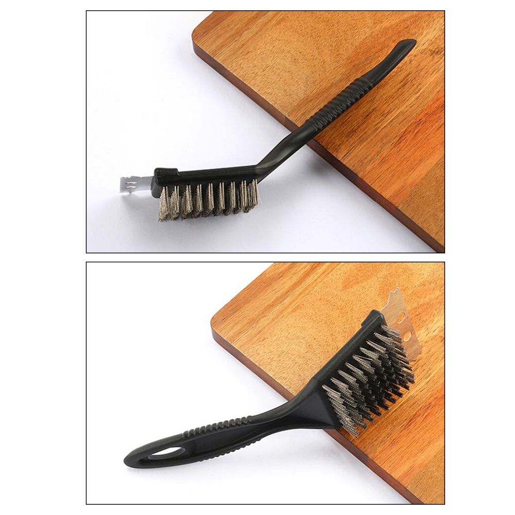 2Pcs BBQ Grill Brushes Stainless Steel Bristles Cleaning Brushes Barbecue Grill Brushes Scrapers — image 3