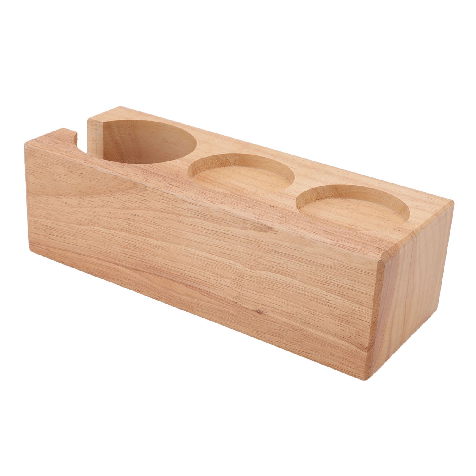 Coffee Filter Tamper Holder Beech Environmental Protection Coffee Tamper Station Base for Home Bar Cafe Wood Color โ image 6