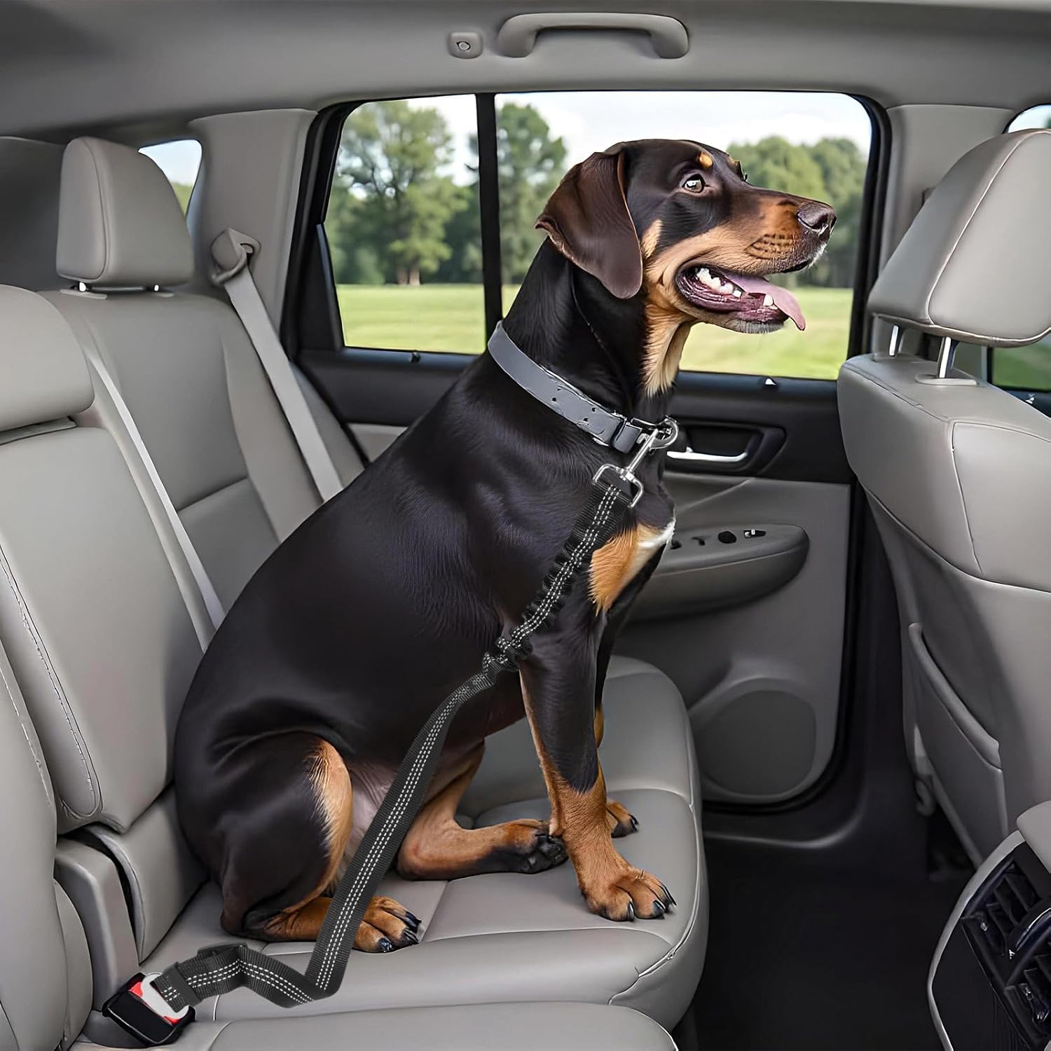 Dog Seat Belt for Car, Adjustable Dog Seatbelts for Vehicle, Nylon Pet Safety Seat Belts for Travel — image 2