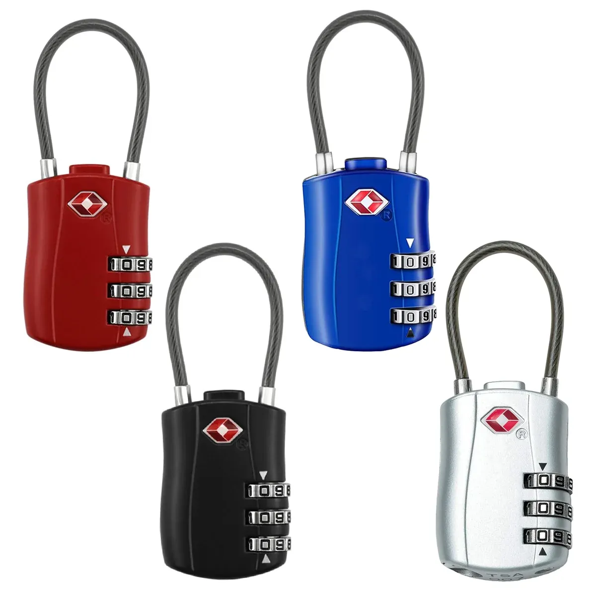 Zinc Alloy Combination Lock Anti-Theft For Luggage Cabinet Drawer Suitcase - Blue — image 3