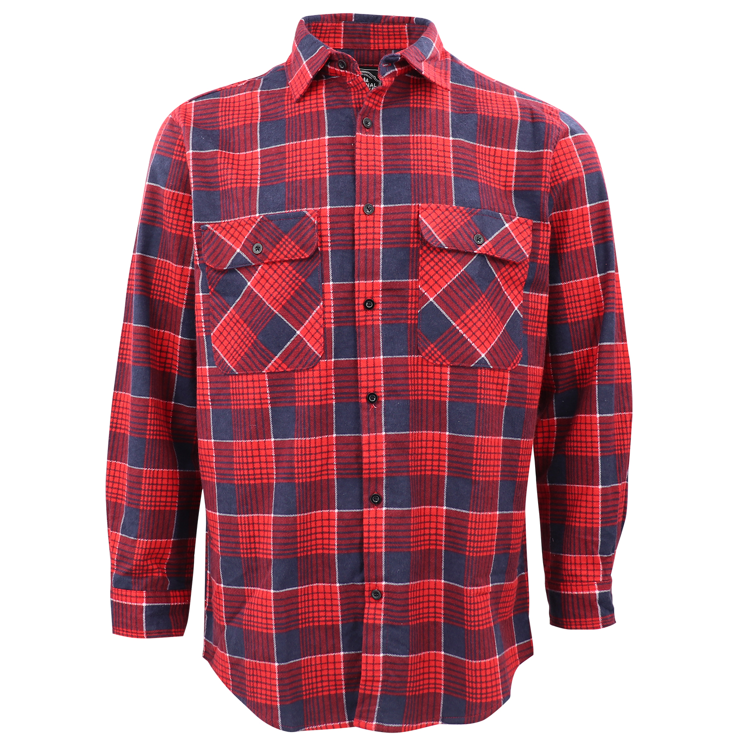 Men's 100% Cotton Flannelette Shirt Long Sleeve Plaid Check Flannel w Pockets, Crimson Tide Plaid, 2XL โ image 2