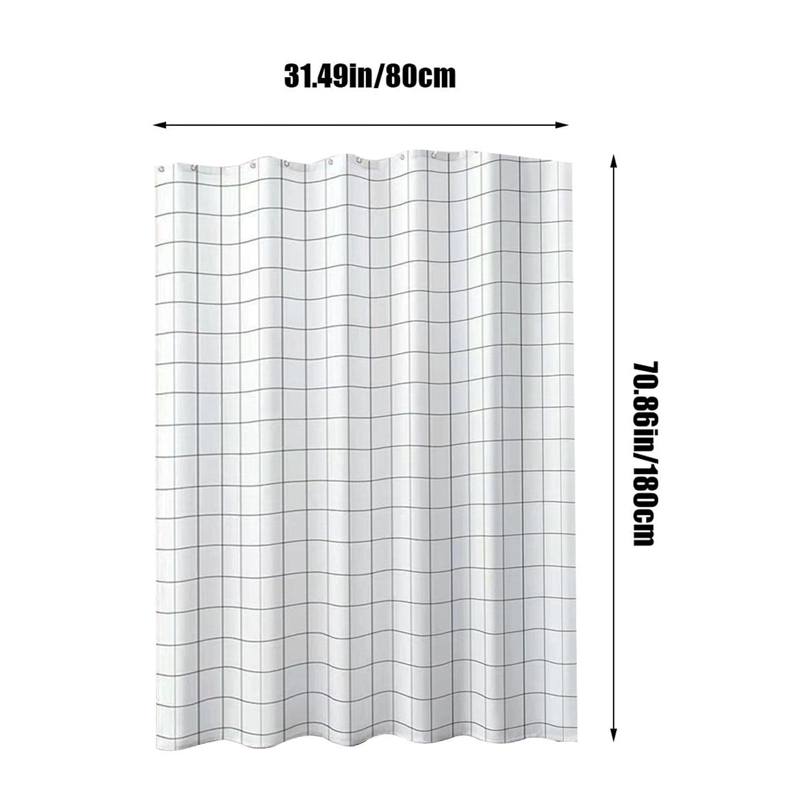 Shower Curtain, 31.5×71 Inch Shower Curtain Liner, Waterproof Plastic Shower Liner, Cute Lightweight Shower Curtain for Bathroom 31.5×71 in J — image 3