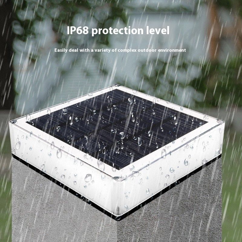 Solar Deck Lights Outdoor Waterproof LED, Step Lights Solar Powered Driveway Dock Lights Marine, Dusk to Dawn, for Garden Steps — image 4