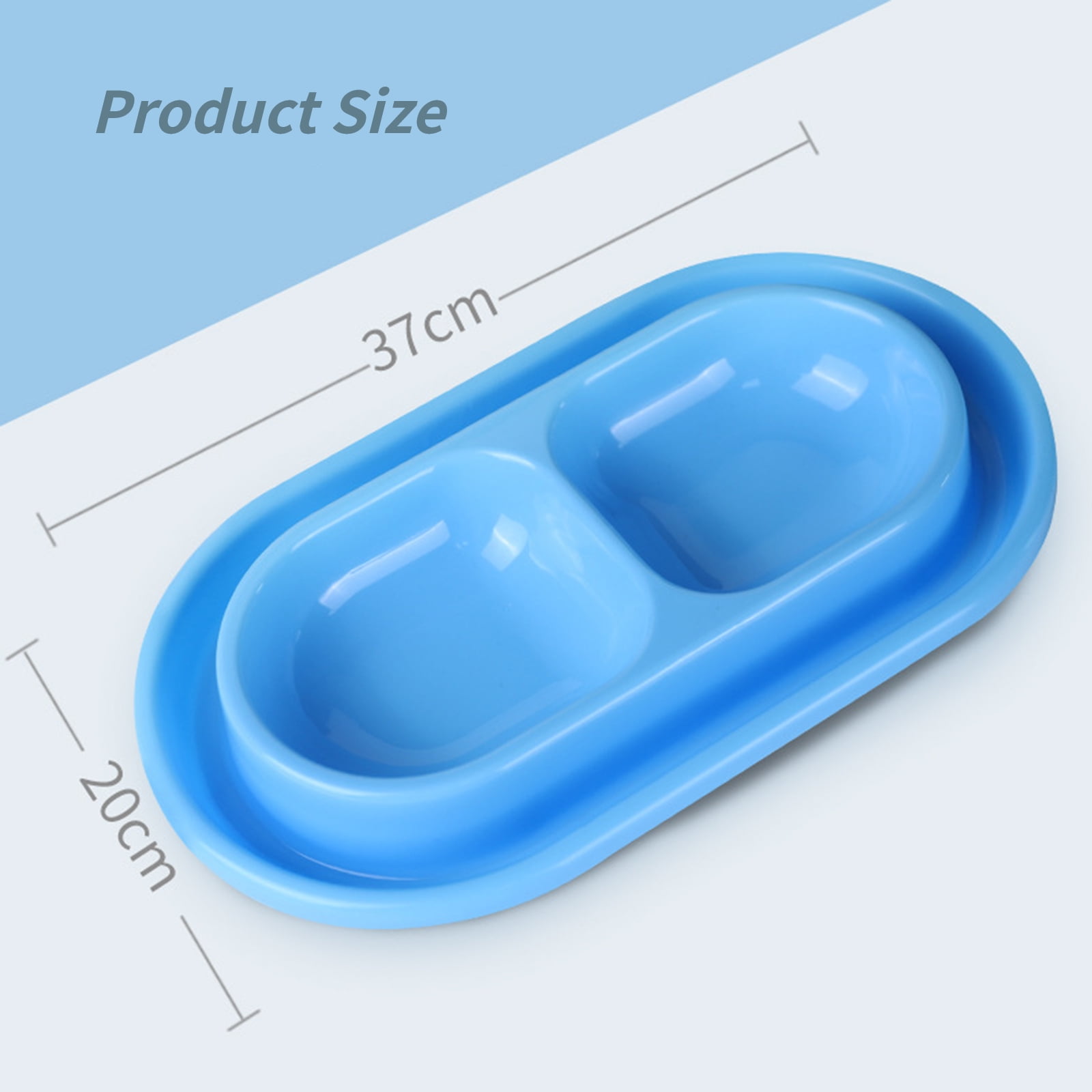 Cat Bowls for Food and Water Easy to Clean Ants Away Outside Pet Double Bow Large Blue — image 5
