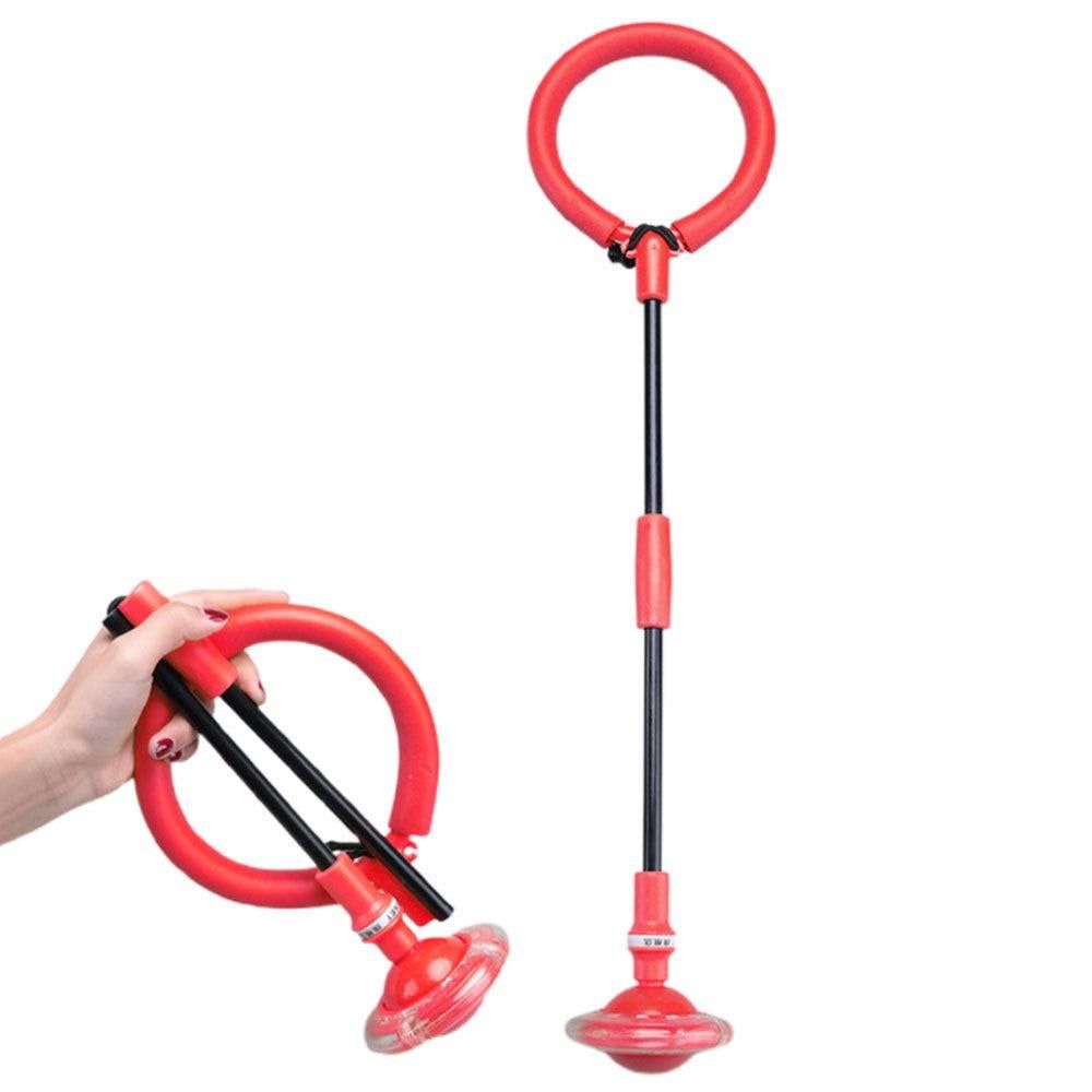 Foldable Skip Ball for Colorful Flashing Wheel Skip Ball Game Fitness Toys Pink — image 6