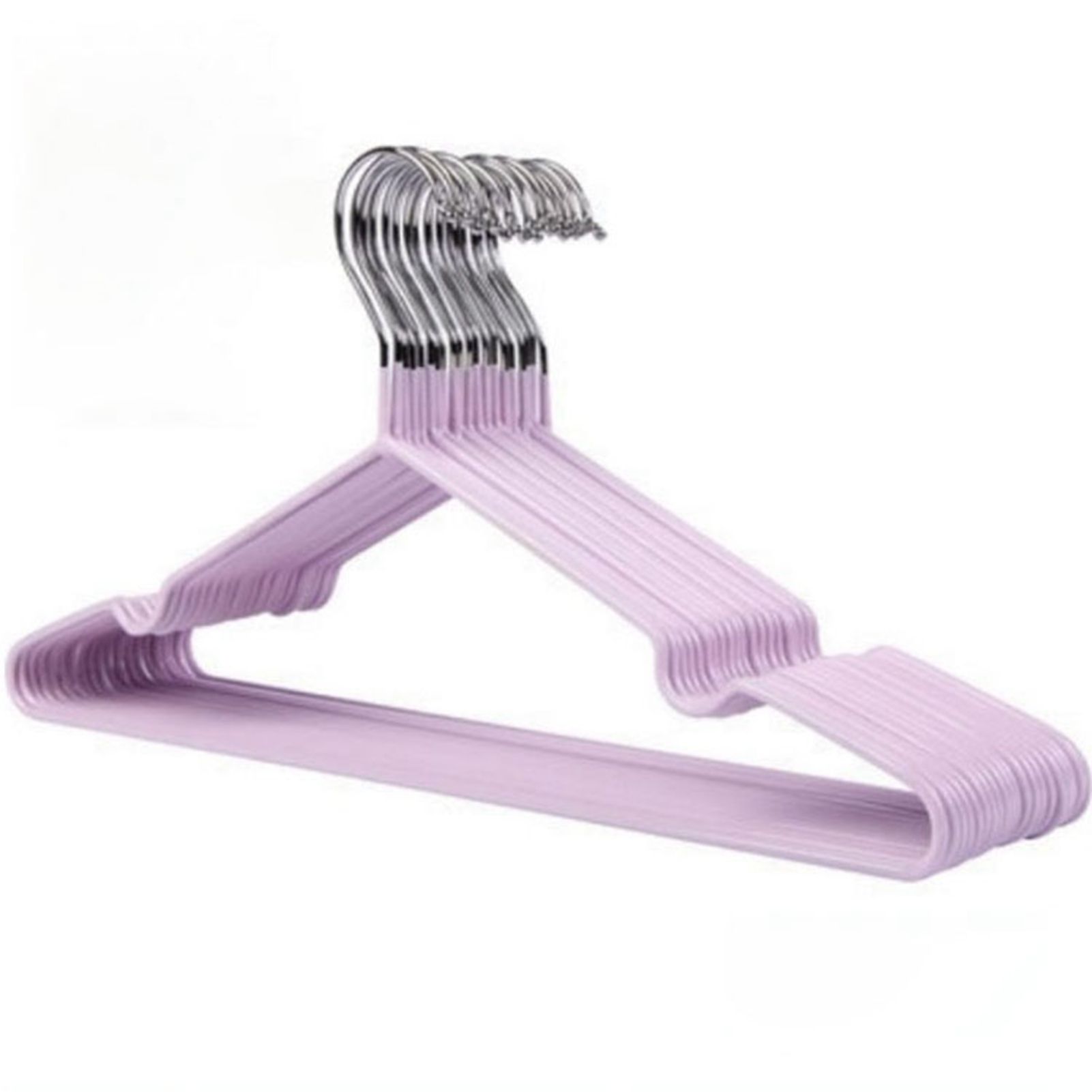 Clothes Hangers Prevent Slip Space Saving Heavy Duty Dry Wet Thick Clothes Hangers for Home Dormitory Purple — image 2