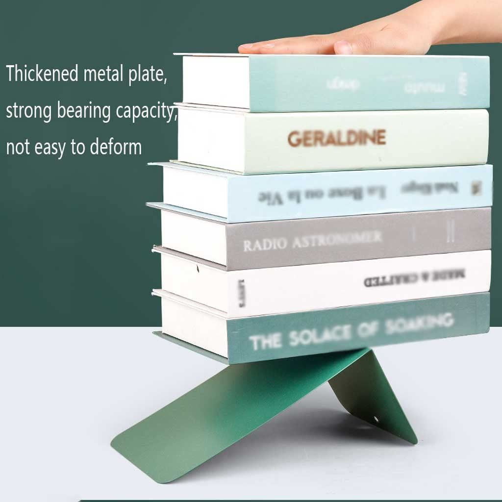 Decorative bookends,Book Ends Support Metal Desktop Organizer Bookends Support Stand Holder Shelf Bookrack for Home Office โ image 4