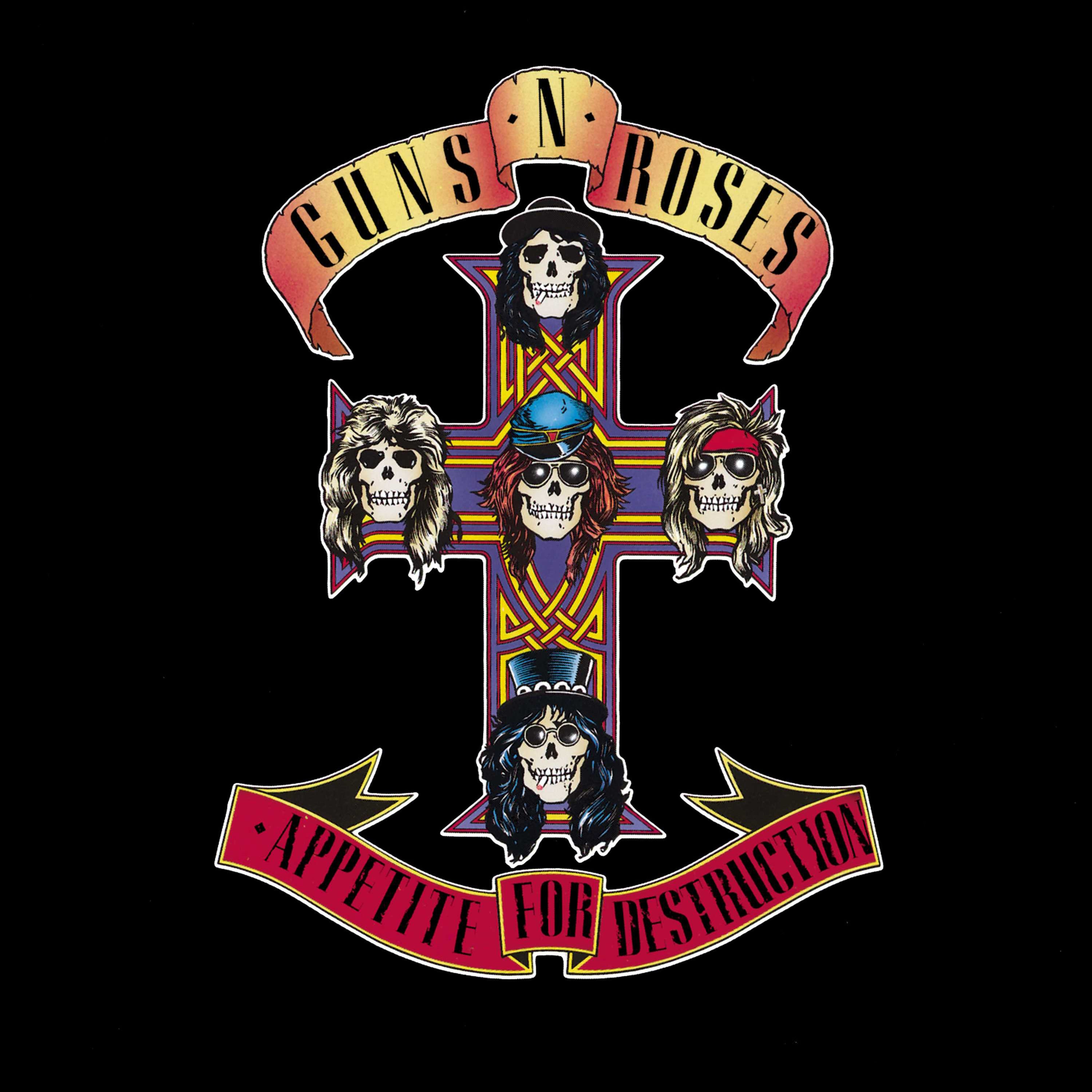 Guns & Roses Appetite For Destruction - Vinyl Album & Crosley Record Storage Display Stand — image 4