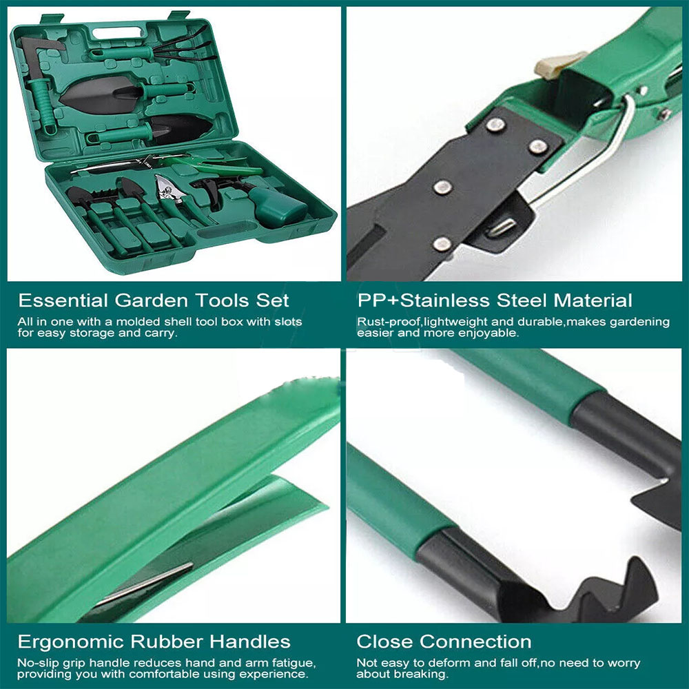 Shovel Harrow Potted Flower Gardening Tools Gift Kit Glove Garden Tool 10Pcs/Set โ image 3