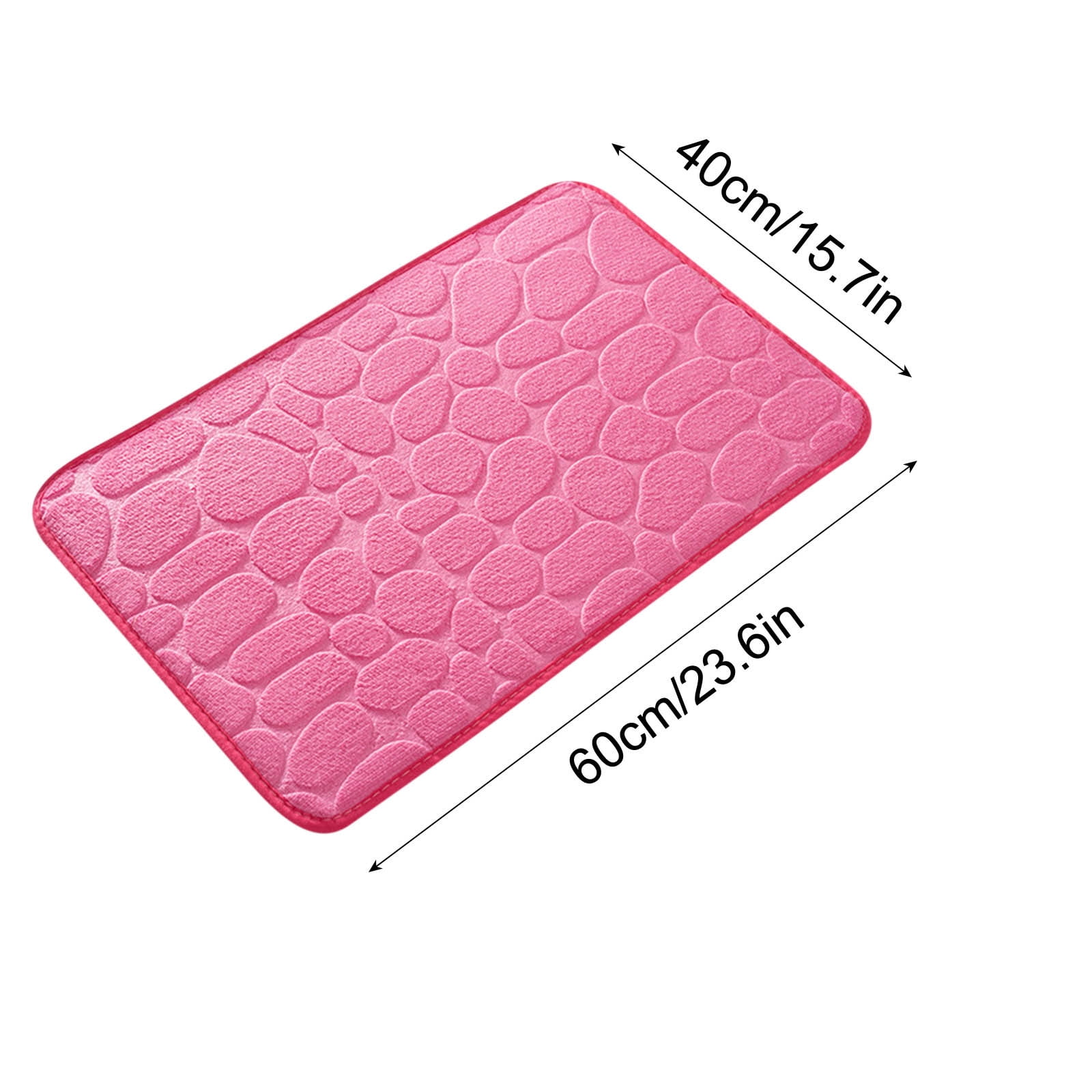 Bathroom Rugs - Ultra Absorbent Non-Slip Floor Bath Mat, Super Soft Shower Mat for Bath Tub, Machine Washable 16 × 24" (Brown) #B-Pink — image 3