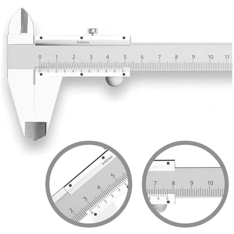 Stainless Steel Analog Vernier Caliper 150Mm / 0.02Mm High Precision Micrometer Tool With Depth, Inside And Outside โ image 2