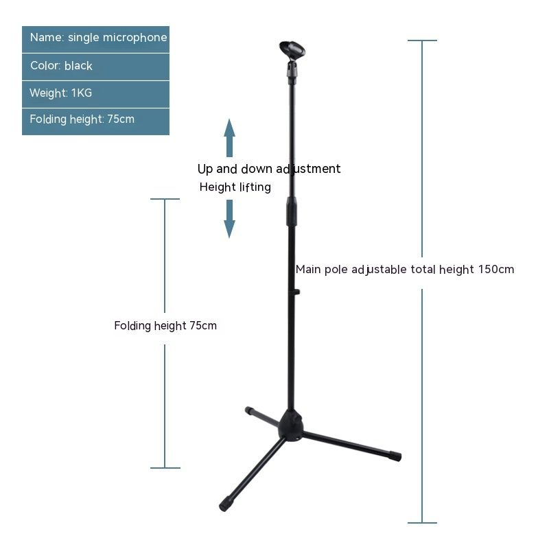 Thickened Metal Recording Mic Stand