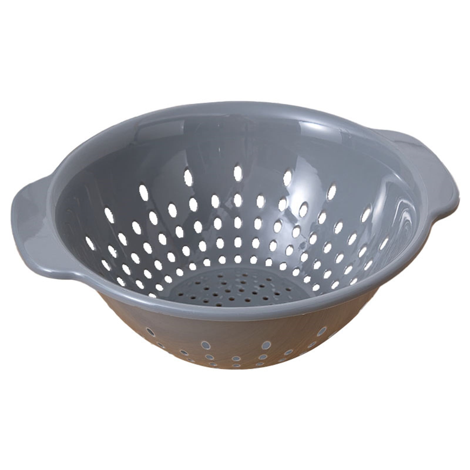 Deep Plastic Colander with Handle, BPA Free Kitchen Strainer for Pasta, Noodles, Spaghetti, 32 cm, Grey