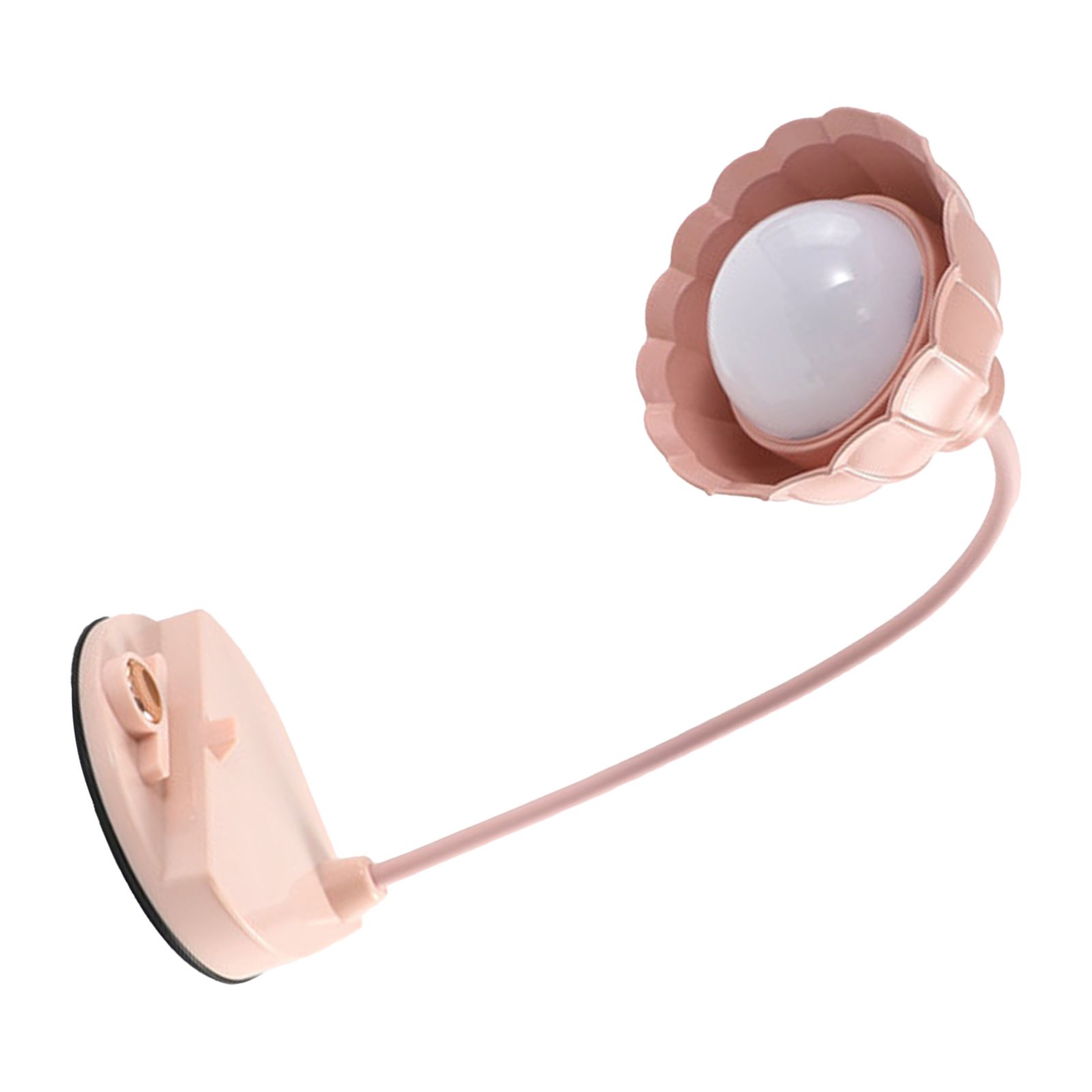 LED Reading Light Plastic Flower Shaped Touch Sensitive USB Charging Folding Table Lamp for Bedroom Dormitory Pink — image 3