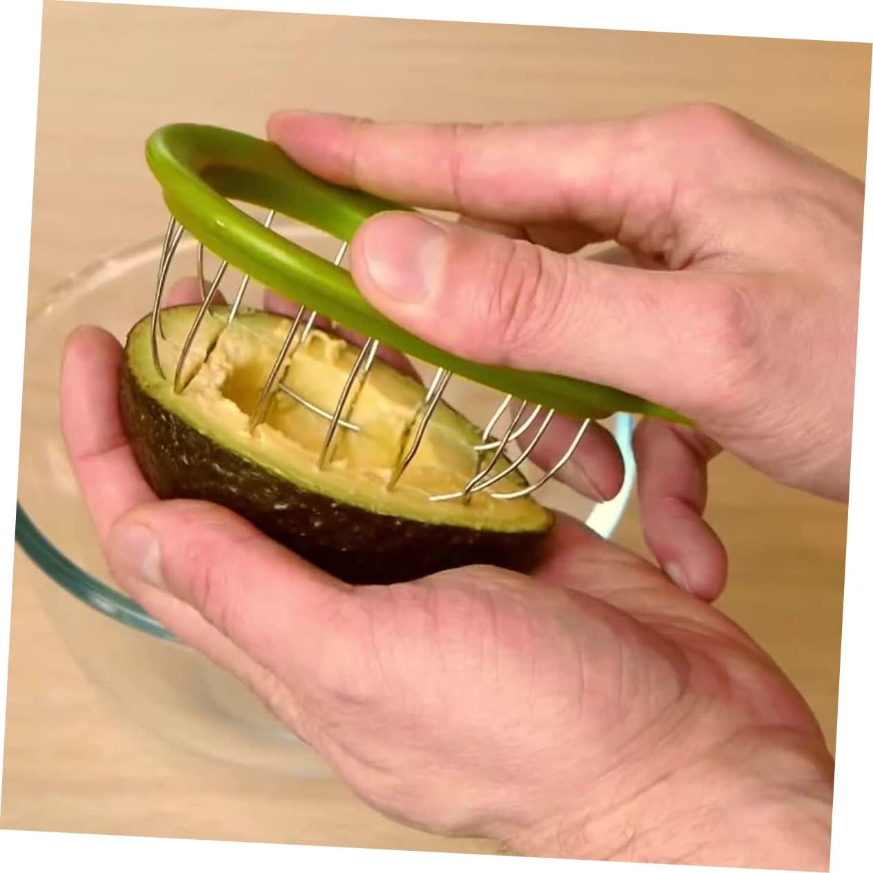 Avocado splitting tool - Stainless steel, dishwasher safe, portable fruit tool - For splitting avocados, kiwis, avocados and similar fruit — image 3