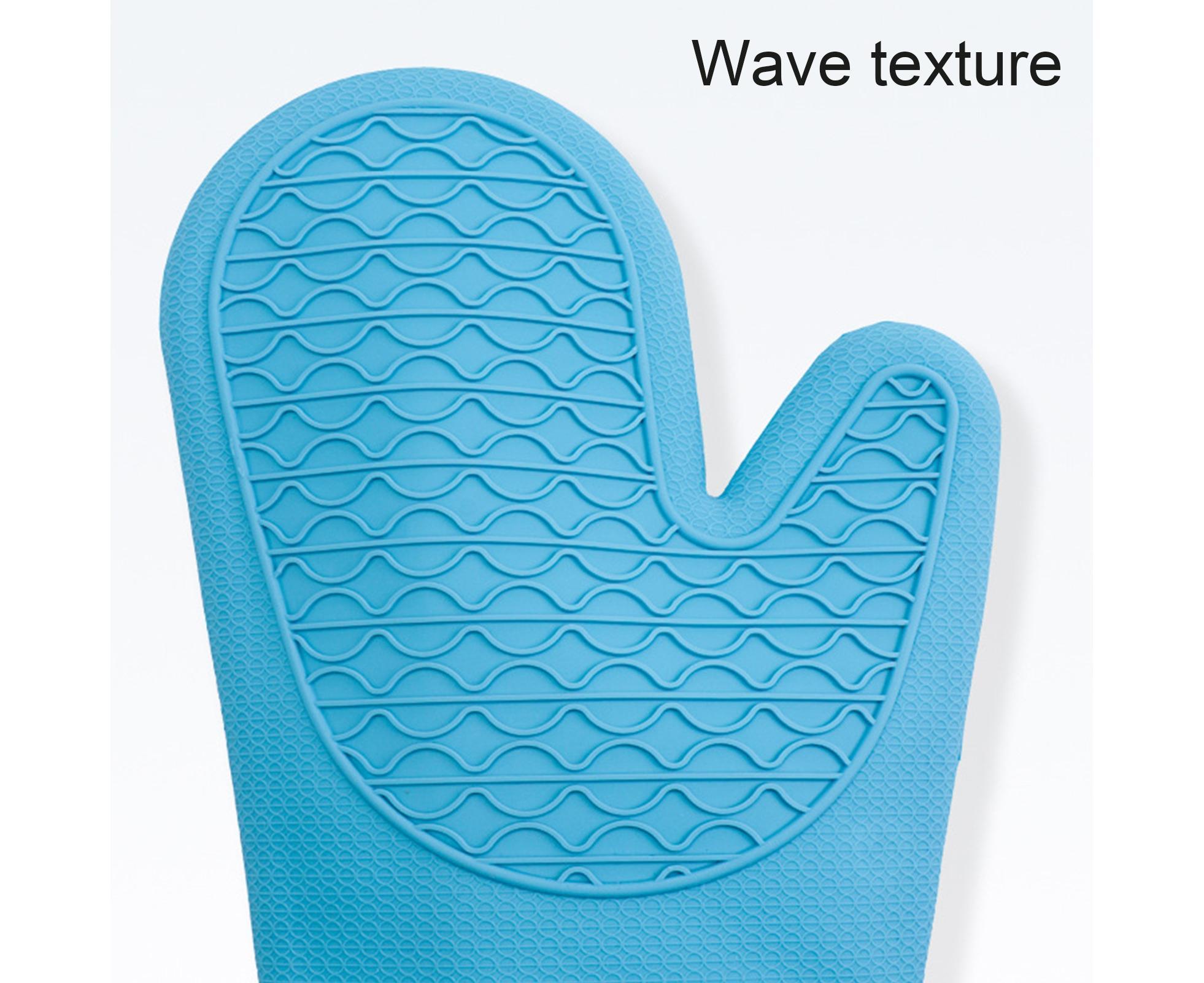 1Pc Oven Mitt Silicone Extra Length - Sky Blue — image 6