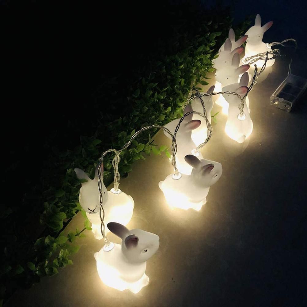 1.5m Easter Rabbit String Light 10 LED Lamp Easter Bunny Decorative Light Easter Decoration Happy Easter Decor — image 6