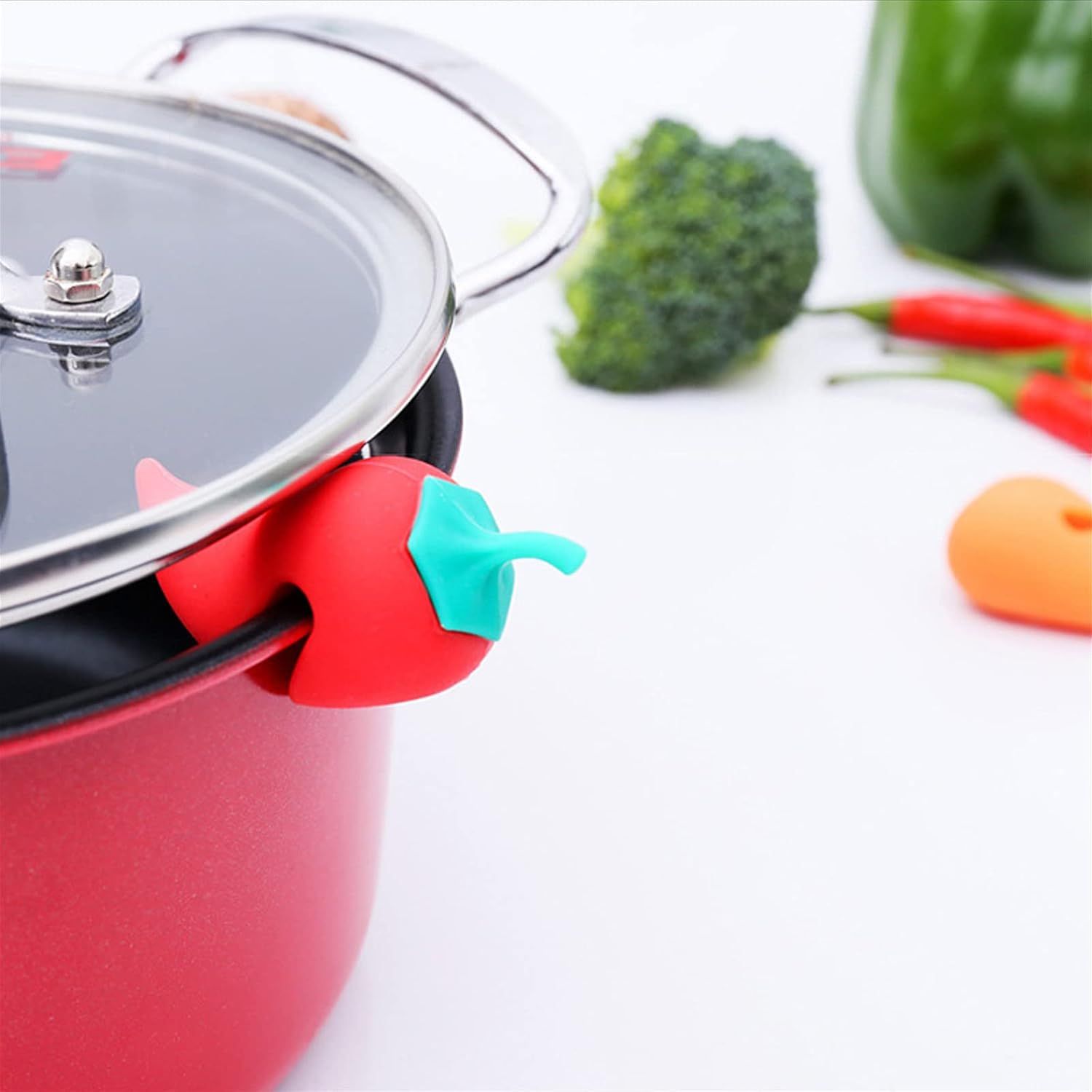 3 Piece Silicone Pot Lid Risers Carrot Chili and Drumstick โ image 4