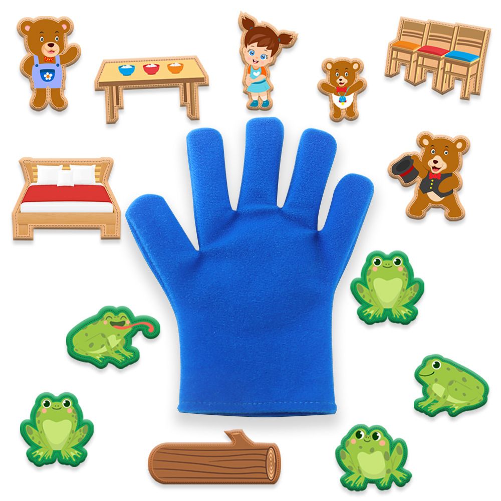 Hand Puppets Set for Kids and Adults Glove with Felt Details Perfect for Storytelling Role-Playing Puppet Theatre Gift for Children — image 5