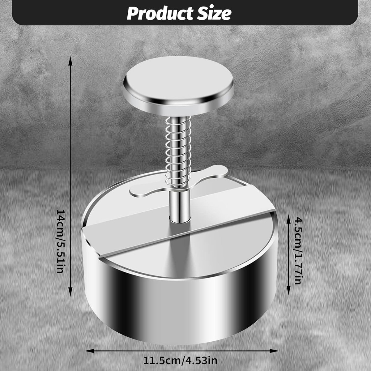 Meat Press - Burger Meat Press - Hamburger Mold - Kitchen Food Mold - Round Hamburger - Make Your Own Hamburgers - BBQ Accessories - For Delicious Hamburgers — image 5