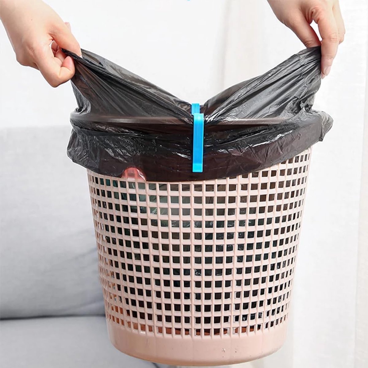 Trash Can Clips - 10 Pieces - Garbage Bag Grip - Garbage Bag Holder - Fixing Clips - Trash Can Fixation Clips - Waste Bag Clip Holder - Storage Clip — image 3
