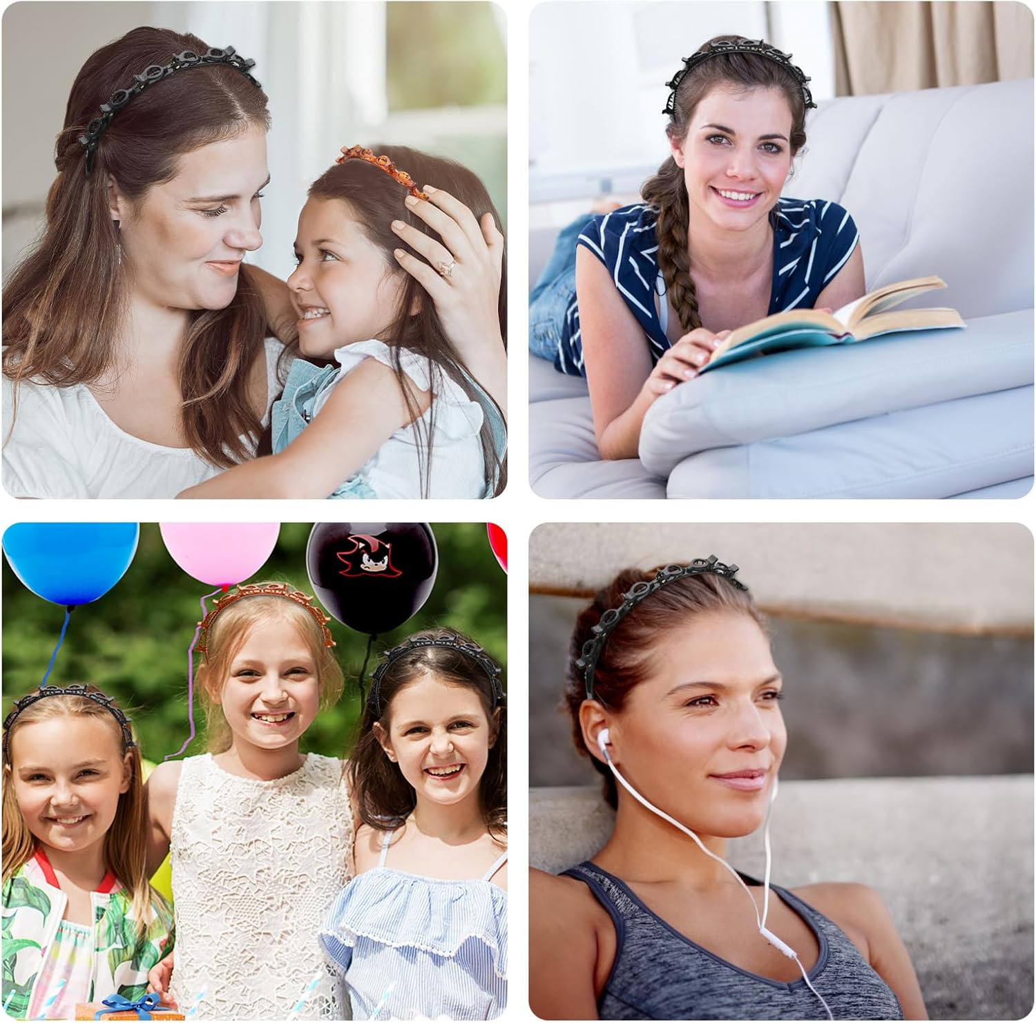 Double Bangs Hairstyle Hairpin,2 Pack Hairpin Headband Twist Clip Headband with Toothed Headband Braid Tool Hair Band With Clips for Girls Women Fashion Hair — image 6