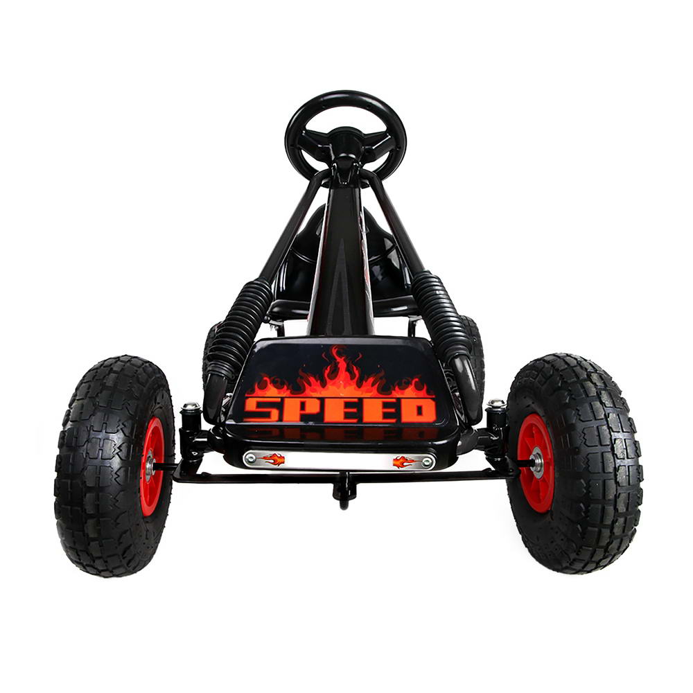 Rigo Kids Pedal Go Kart Ride On Toys Racing Car Rubber Tyre Black โ image 3