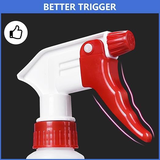 6 Pack Universal Spray Bottle Replacement Nozzle, Mist & Stream Trigger Sprayer for 16oz 24oz 32oz Bottles, Heavy Duty Mister Head Part w/ 10.2 Inch โ image 4