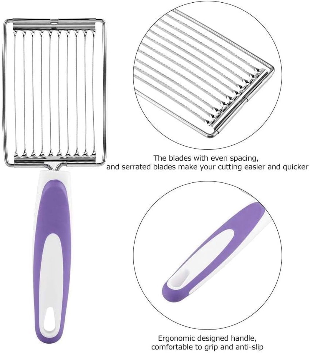 Egg Slicer - Professional Lunch Meat Slicer - Multifunctional Boiled Egg Slicer - Potato Slicer - Tomato Slicer - Ham Slicer - Fruit Slicer - Mushroom Slicer — image 4