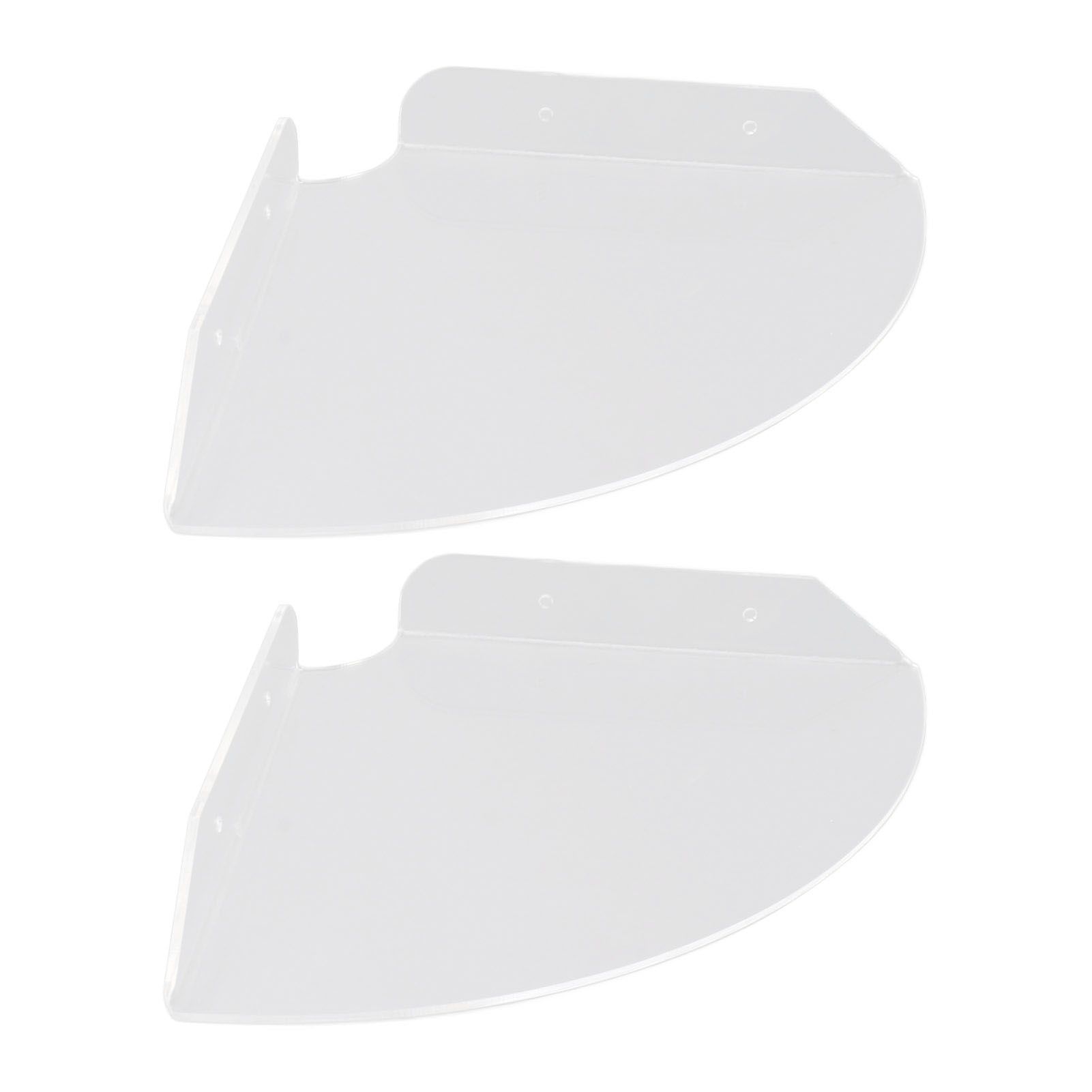 2pcs Wall Mount Floating Corner Shelves Quarter Round Hanging Corner Shelves for Bedrooms Living Rooms Shower Room Transparent — image 6
