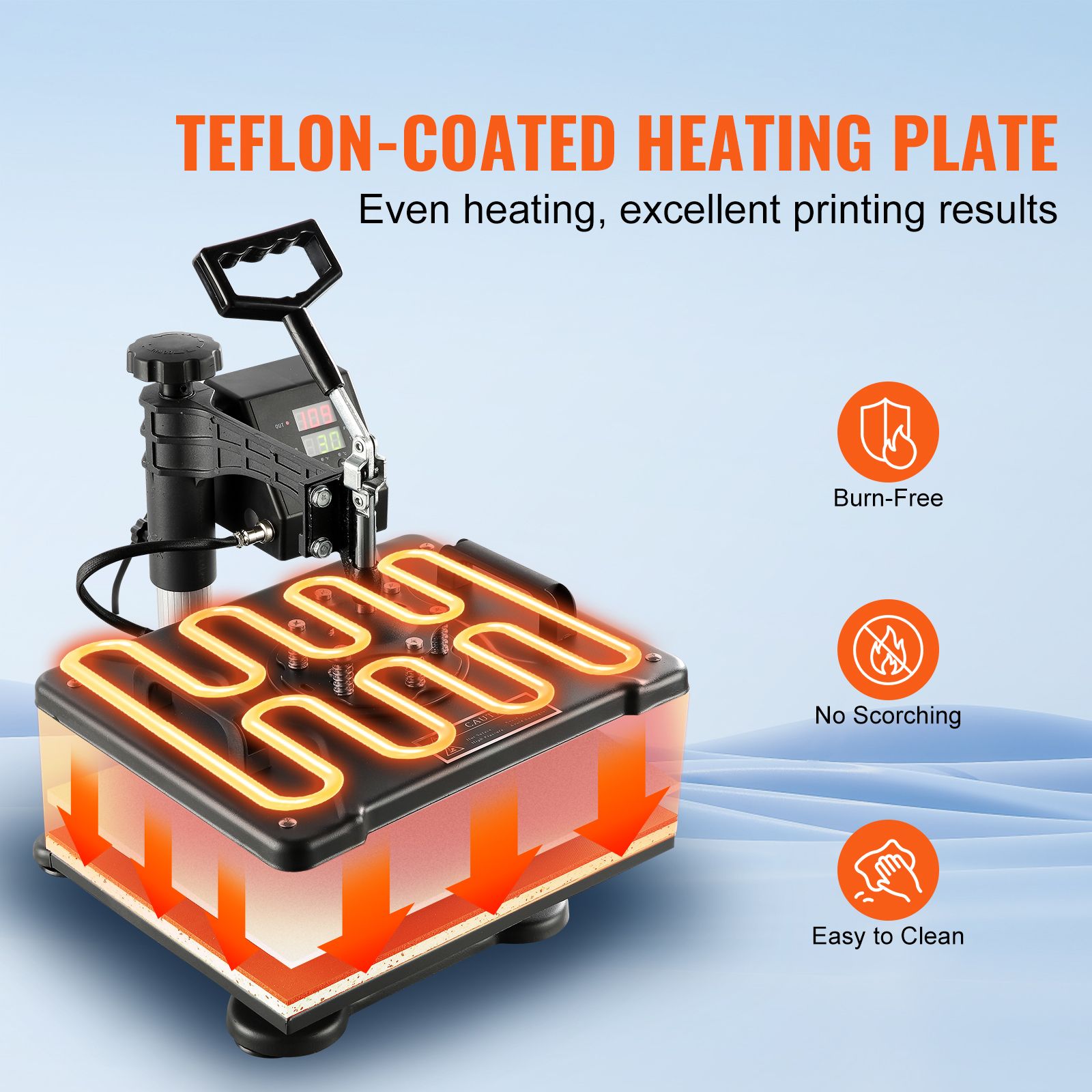 1400W Heat Press Machine 8 In 1 Sublimation Steel Frame Heat Presses with Temperature And Time Control (12X15INCH 8IN1) โ image 5