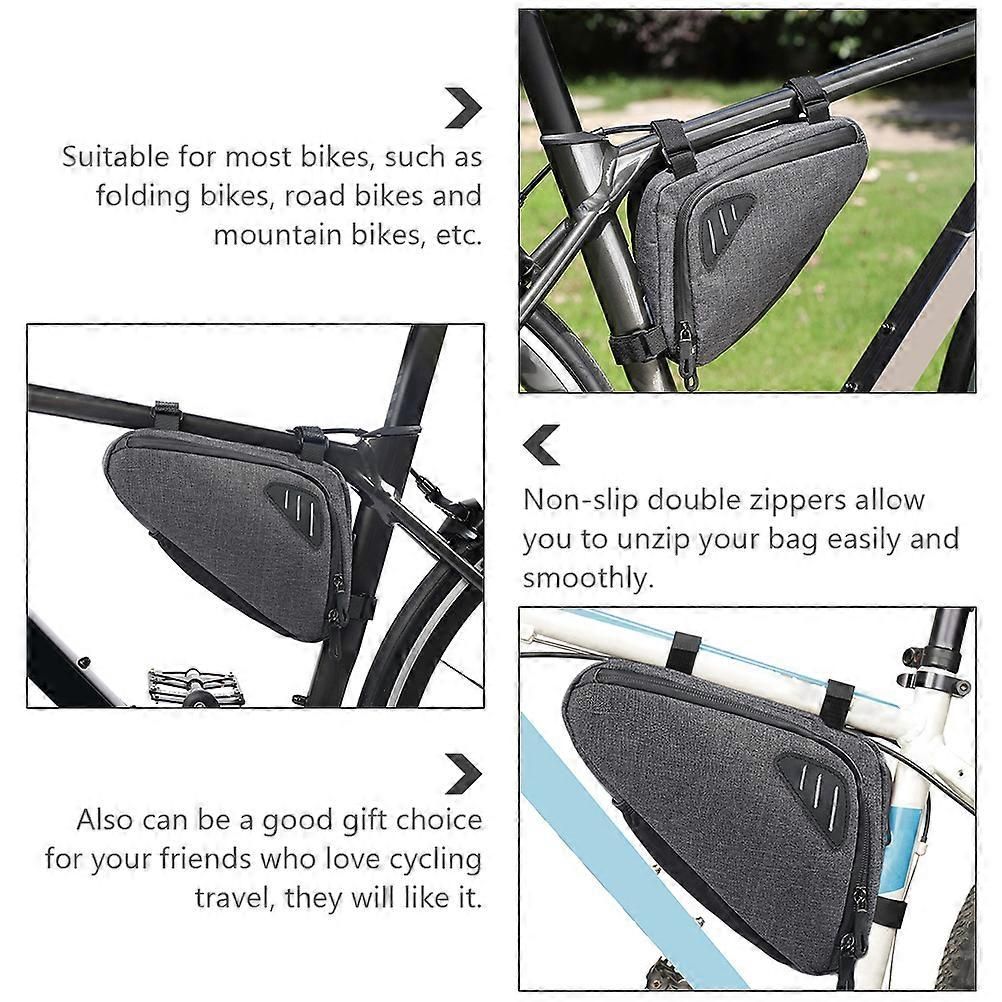 1Pc Bike Front Frame Storage Bag Bike Accessories Bike Saddle Bag โ image 4