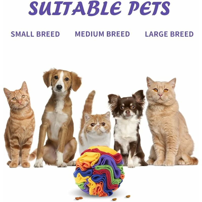 Dog Snuffle Mat Ball, Dog Play Mat, Interactive Dog Toy, Puzzle Slow Feeding Snuffle Mat, Stress Release For Small — image 3