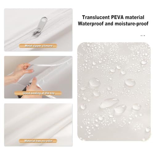 Clothes Storage Bags with Zipper Visual Window Transparent Garment Bags,Suit Bags for Closet Storage and Travel(Size: 80 × 60 × 90cm) — image 3