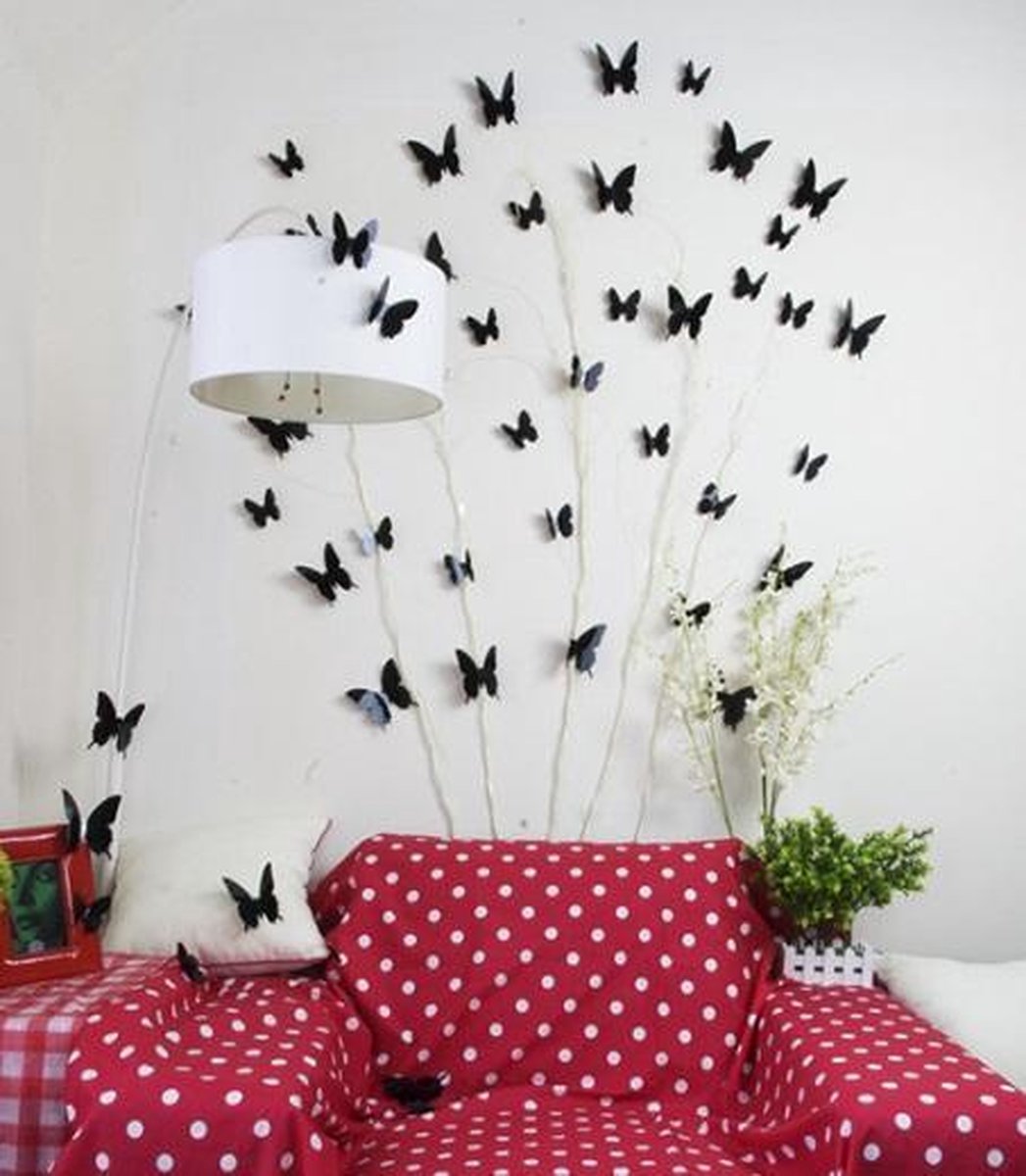 Solid black 3D butterflies — image 3