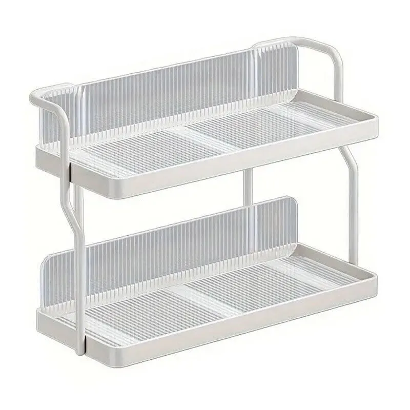 Two-Tier Kitchen Storage Rack Organizer in White with Removable Trays, 30.5x12.2x20.3cm โ image 5