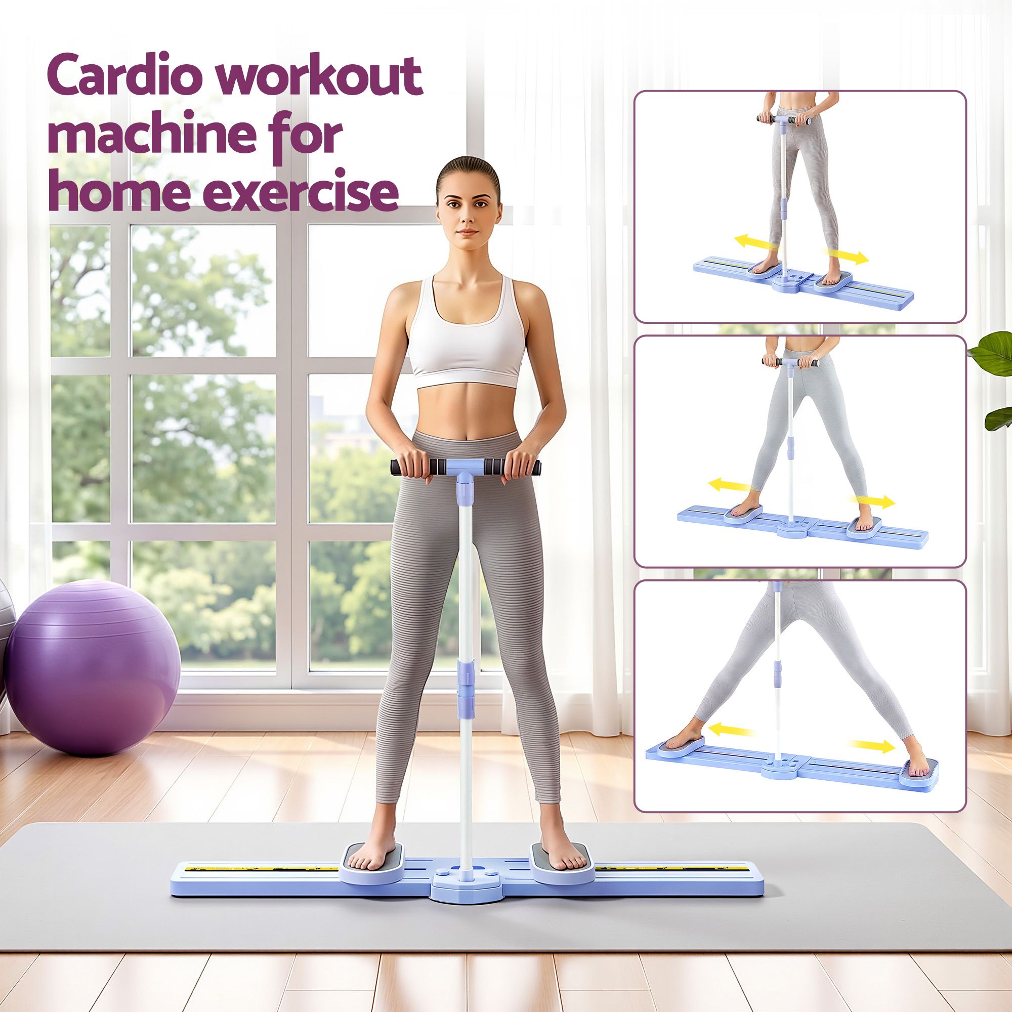 Everfit Thigh Hip Exerciser Home Ski Leg Trainer Machine Fitness Cardio Foldable โ image 4