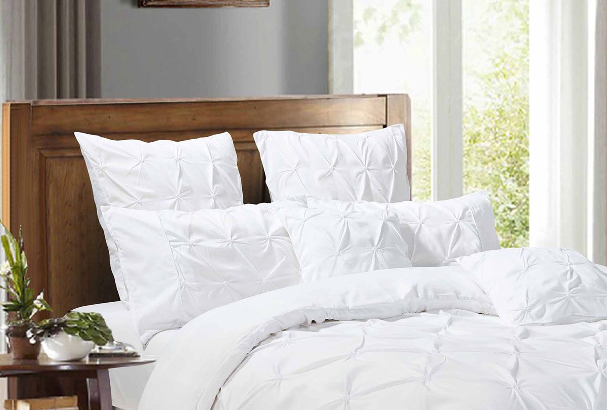 Diamond Pintuck Premium Ultra Soft Queen size Pillowcases 2-Pack -White — image 2