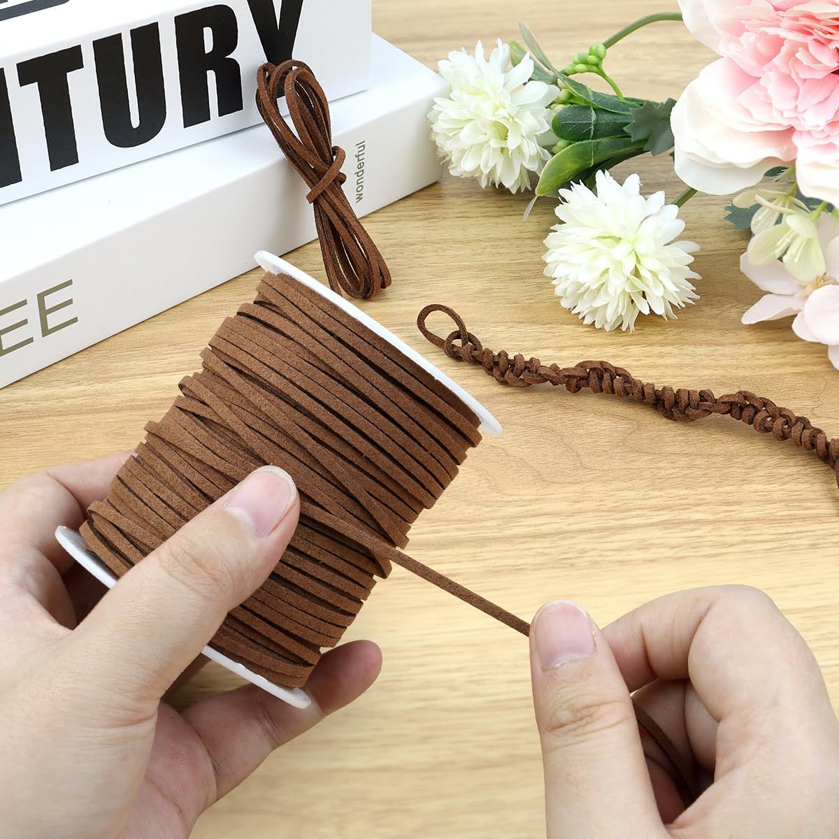 Suede Leather Cord for Jewellery Making, Soft Leather Lacing for Bracelets, Necklaces, Beading, Craft Projects and Handmade Accessories โ image 5
