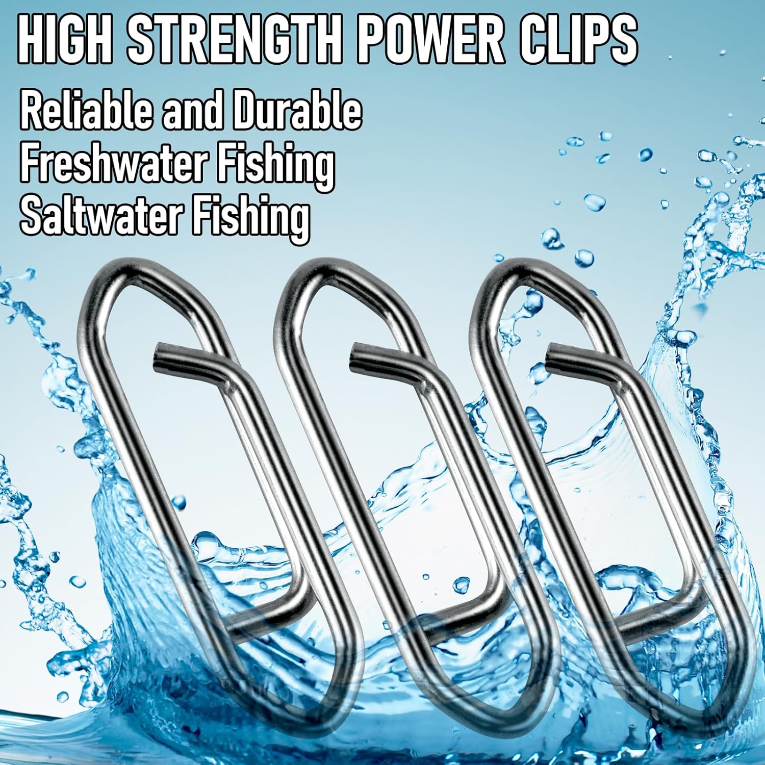 50-Pack Fishing Power Speed Clips 25LB Buy with 100-Pack Barrel Swivels 30LB — image 6